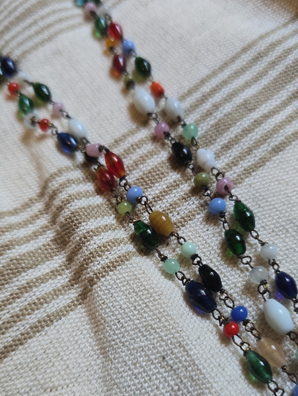 Vintage Multicolor  beaded Long Necklace Fashion Jewelry